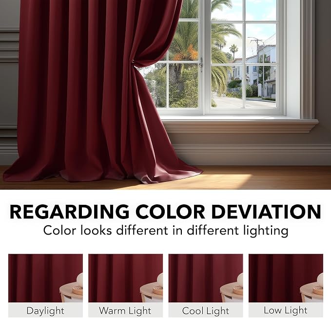 Deconovo Rod Pocket and Back Tab Blackout Curtains - Image 6