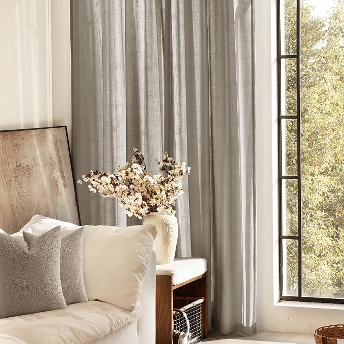 Taupe Linen Curtains 84 inches Long - Image 5