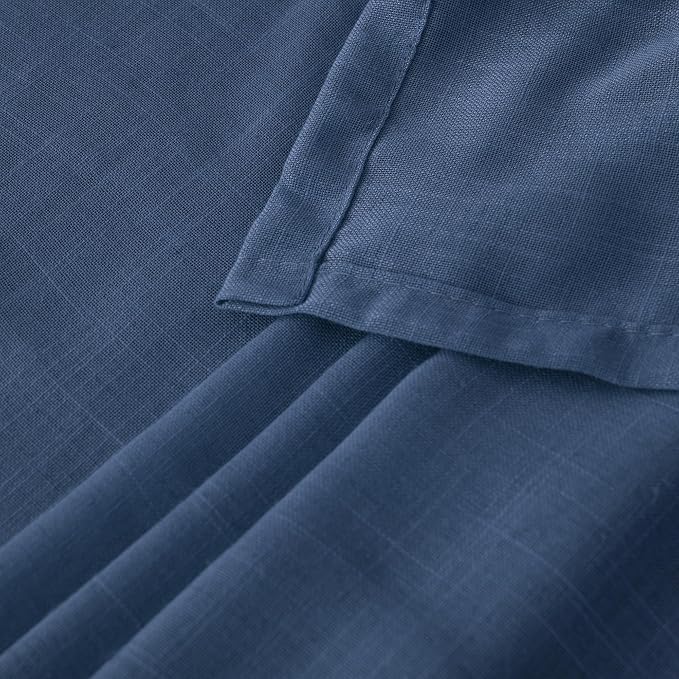 BGment Linen Navy Blue Curtains 96 Inches Long - Image 8