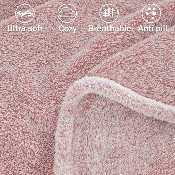 Exclusivo Mezcla Plush Fuzzy Fleece Bed Blanket King Size, Super Soft, Fluffy - Image 6