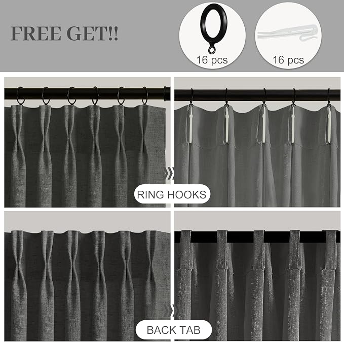 Pinch Pleated Curtains 90 Inch Length - Image 3
