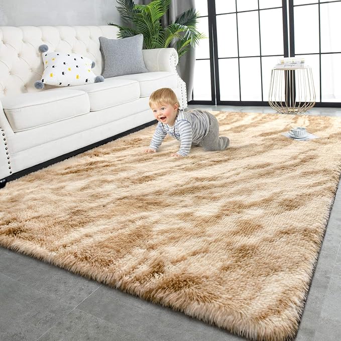 TWINNIS Super Soft Shaggy Rugs Fluffy Carpets, 4x5.9 Feet, Indoor Modern Plush by TWINNIS