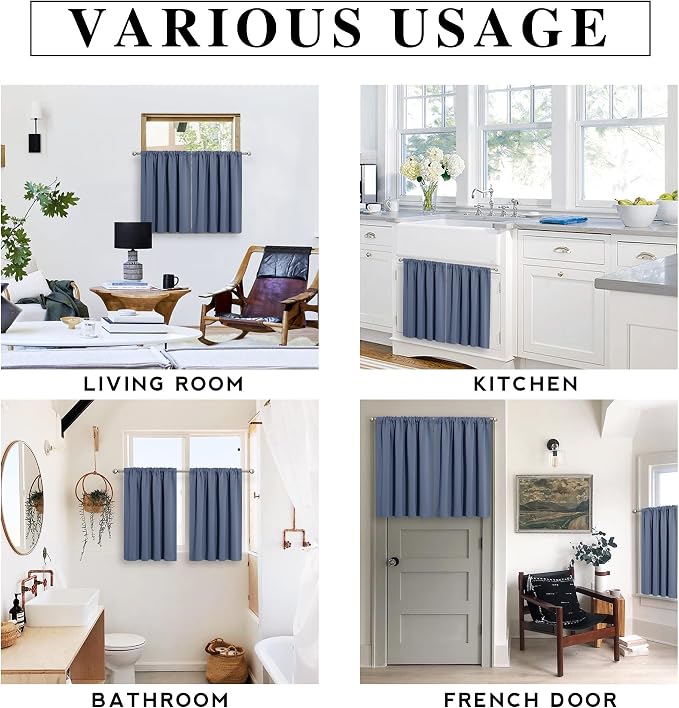 RYB HOME Short Blackout Curtains - Image 8