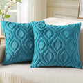 decorUhome Summer Throw Pillow Covers 20x20 Inch Set of 2, Soft Plush Faux Wool by decorUhome