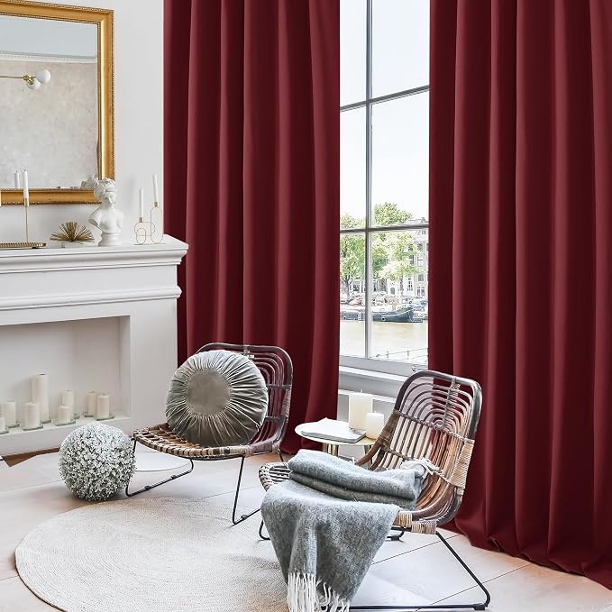 Deconovo Blackout Curtains for Living Room Thermal Insulated Back Tab and Rod - Image 4