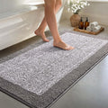 60x24 Long Bathroom Rugs Washable Non Slip, Light Grey Bath Mat by Unknown
