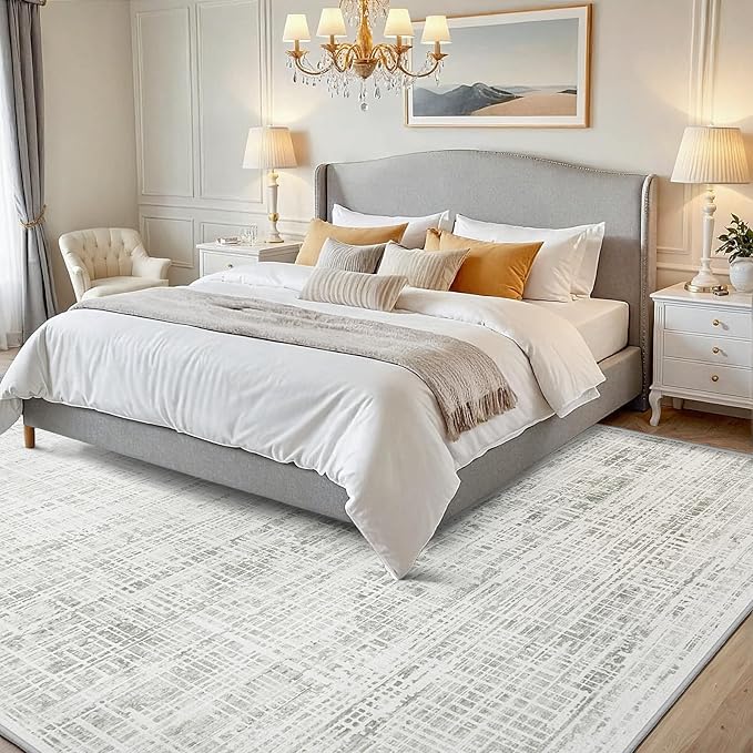 5x7 Area Rugs Washable Rug: Anti-Skid Abstract Modern Living Room Rug Soft Thin - Image 2
