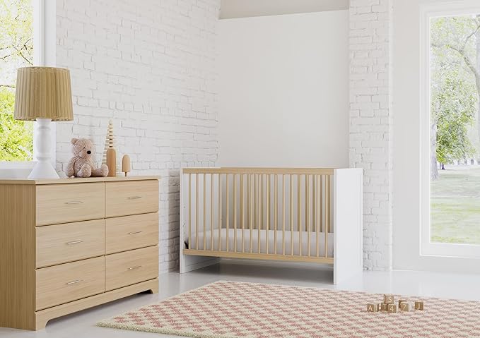 Storkcraft Brookside 6-Drawer Dresser (Driftwood) – GREENGUARD Gold Certified, Nursery & Kids Storage, Nursery Essentials, Kids Room Storage, Durable Bedroom Dresser