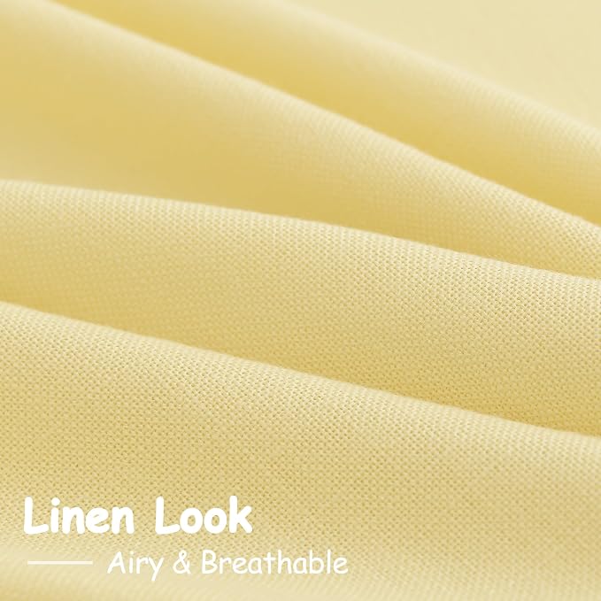 Yellow Linen Curtains 63 Inches Long - Image 5