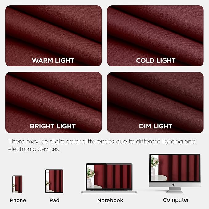 Joydeco Blackout Patio Sliding Door Curtains 84 Inches Long, Grommet Privacy - Image 9