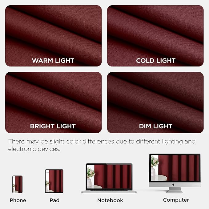 Joydeco Blackout Patio Sliding Door Curtains 108 Inches Long, Grommet Privacy - Image 9