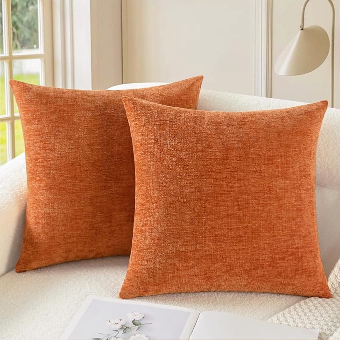 CaliTime Fall Throw Pillow Covers Decorative 26 X 26 Inches Pack of 2 Cozy by CaliTime