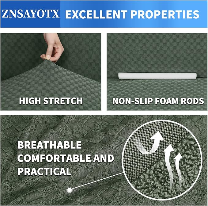 ZNSAYOTX 1 Piece Jacquard Couch Covers - Image 4