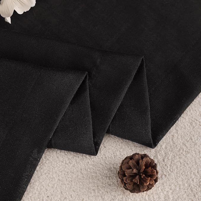 Black Linen Curtains 72 inches Long - Image 6