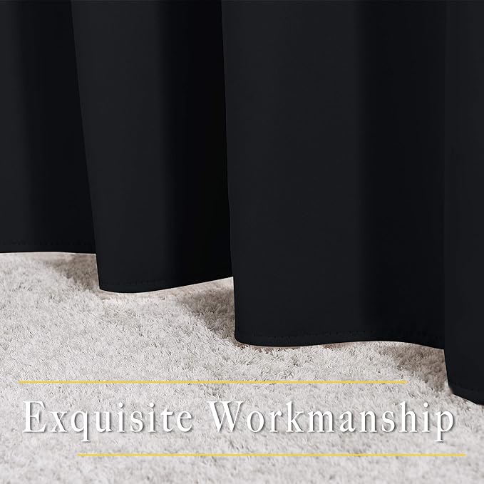 NICETOWN Black Blackout Curtains 40 inch Curtains - Image 6