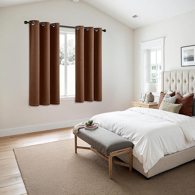 MIULEE Blackout Curtains for Bedroom Living Room 63 Inches Long 2 Panels - Image 6