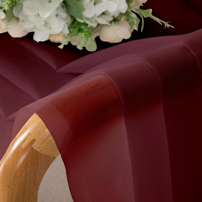 Aiyufneg Small Sheer Tier Curtains Half Kitchen Curtain Sheers, Light Filtering - Image 6