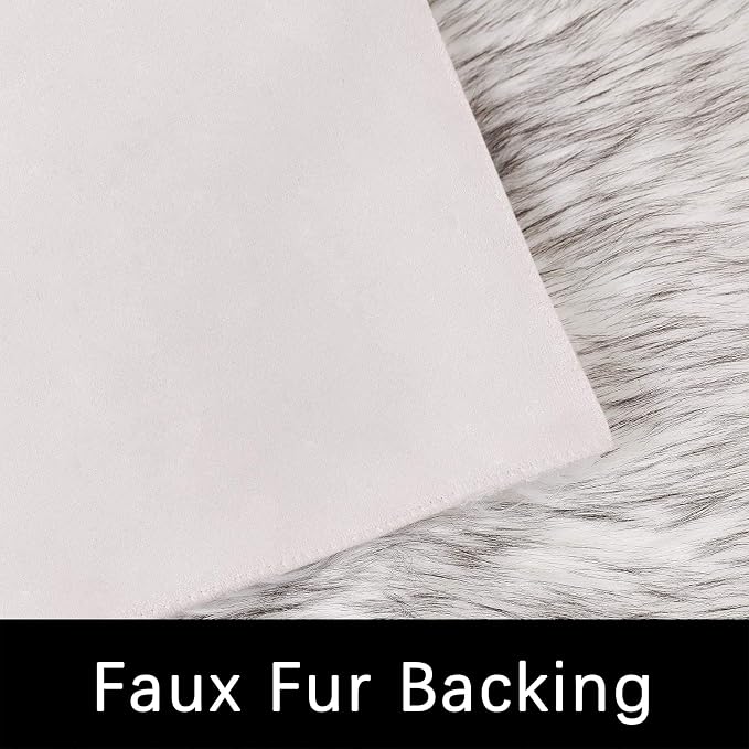 Latepis 2x5 Runner Faux Fur Rug White - Image 3