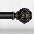 Black Curtain Rod, Heavy Duty 1 Inch Decorative Curtain Rods by Wolistsa