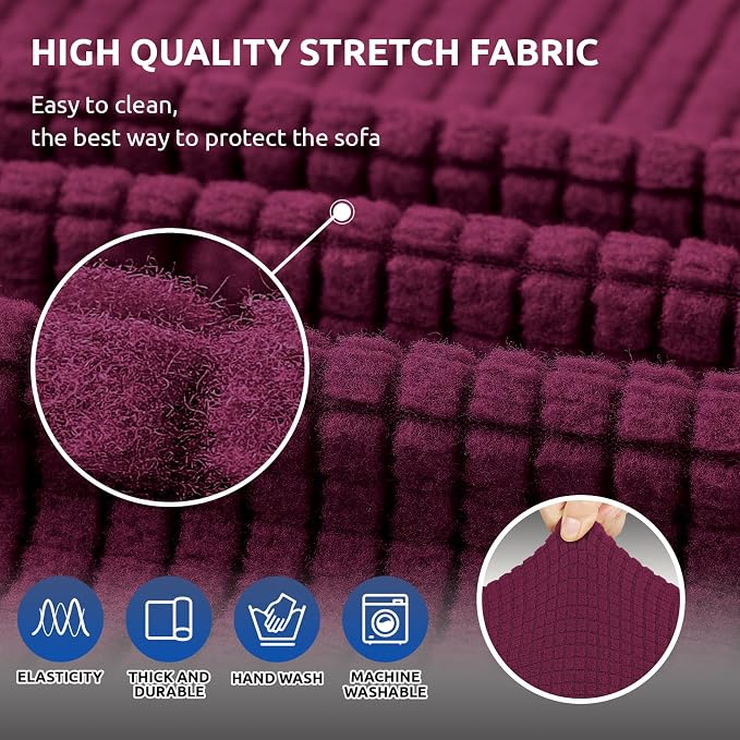 KEKUOU Stretch Sofa Cover Slipcover ，Couch Covers - Image 5