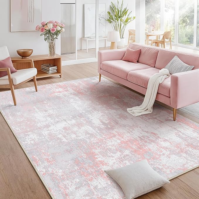 Washable Area Rugs 6'x9' Non-Slip Modern Abstract Soft - Image 4
