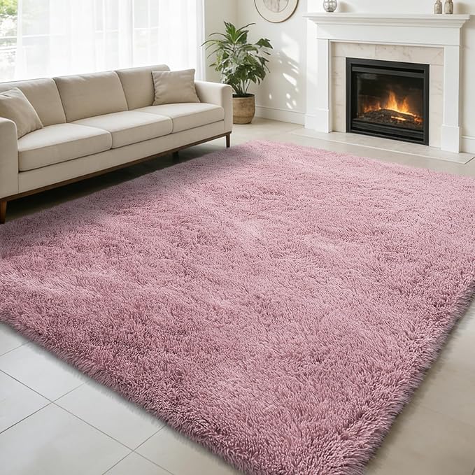 9x12 Fluffy Area Rugs for Living Room, Large Fuzzy Shag Area Rug for Bedroom by yulidayang
