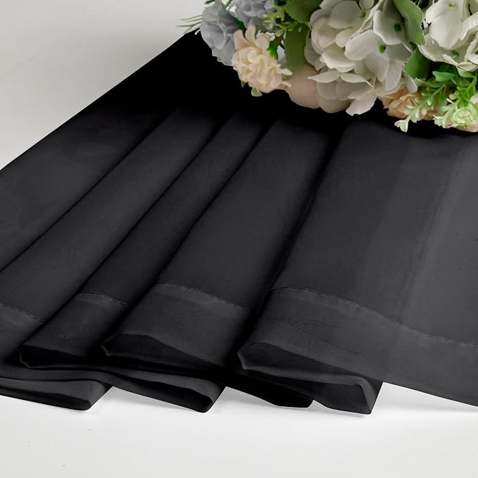 Aiyufeng 2 Pack: Basic Black Sheer Curtain Drapes - Image 8