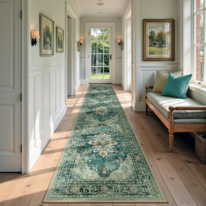 RELEANY Area Rugs 3'x12' Runner Rug Non Slip Washable by RELEANY