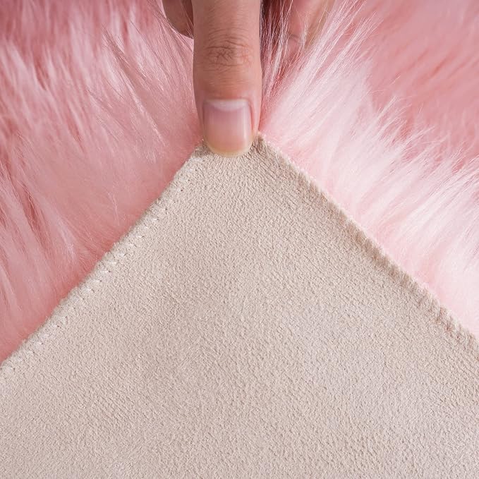 Ciicool Ultra Soft Faux Sheepskin Fur Rug Fluffy Rug - Image 5