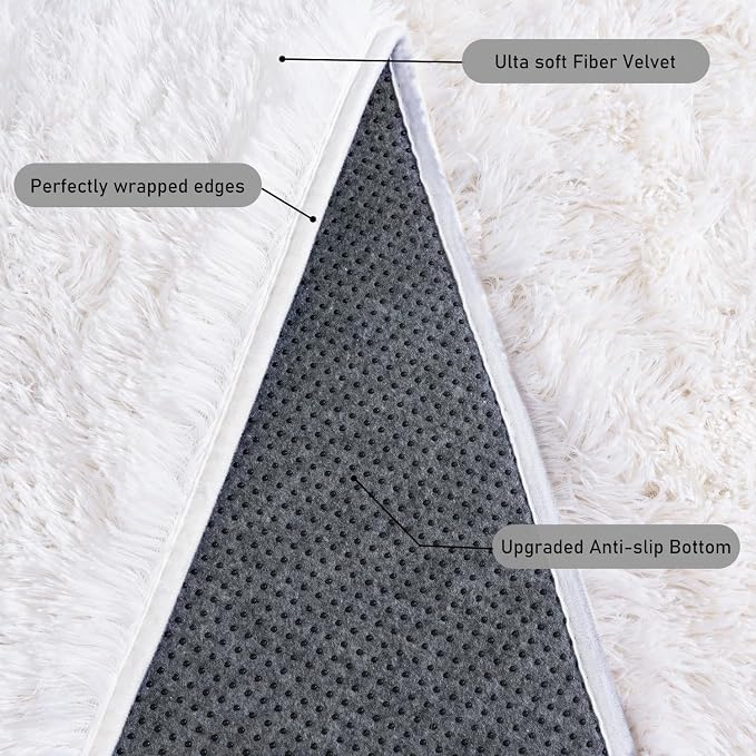 Small Area Rug, 2x3 Rug for Bedroom Shaggy Throw Rugs for Dorm Rug, Soft Shag - Image 5