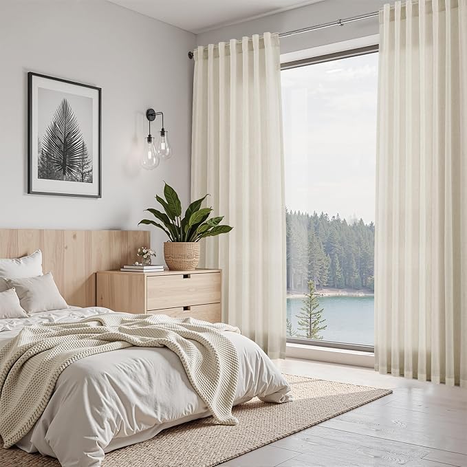 Nanspring Vanilla Linen Curtains - Image 7