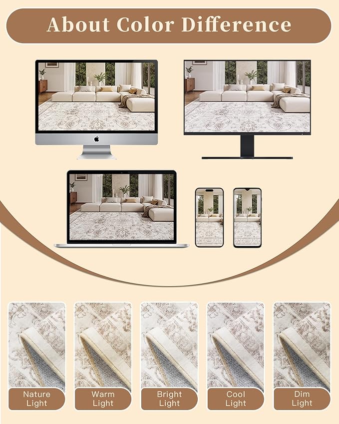 Madane Runner Rug 2x10 for Hallway, Kitchen Non-Slip Runner Rug - Image 8