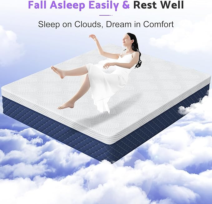 King Mattresses, 14 Inch Hybrid King Mattress in a Box, Memory Foam and Individual Pocket Spring Breathable Comfort for Sleep Supportive and Pressure Relief, CertiPUR-US, 80"*76"*14"