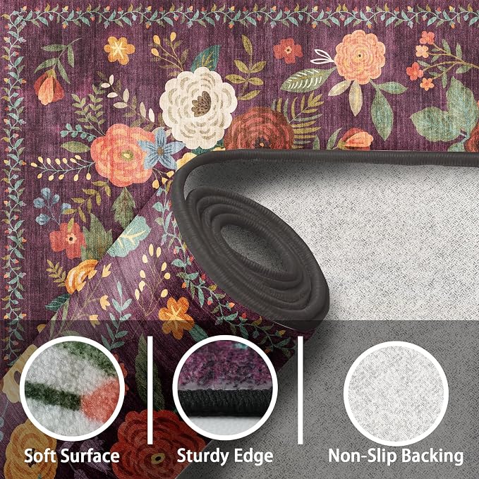 2x4 Entryway Runner Rugs, Non Slip Washable Rugs - Image 7