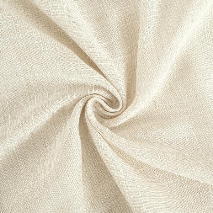 BGment Semi Sheer Linen Curtains 48 Inch Length - Image 7