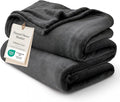 Bedsure Charcoal Fleece Blanket 50x70 Blanket by BEDSURE