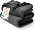 Bedsure GentleSoft Fleece Bed Blankets Full Size Charcoal by BEDSURE