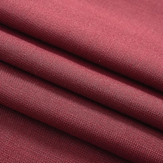 Burgundy Curtains for Living Room Back Tab Modern Farmhouse Semi Sheer Burgundy - Image 4