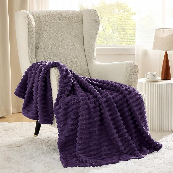 Bedsure GentleSoft Purple Throw Blanket - Image 8