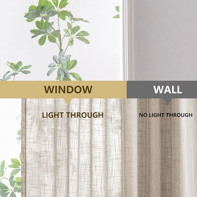 MYSKY HOME Oatmeal French Door Curtains - Image 7