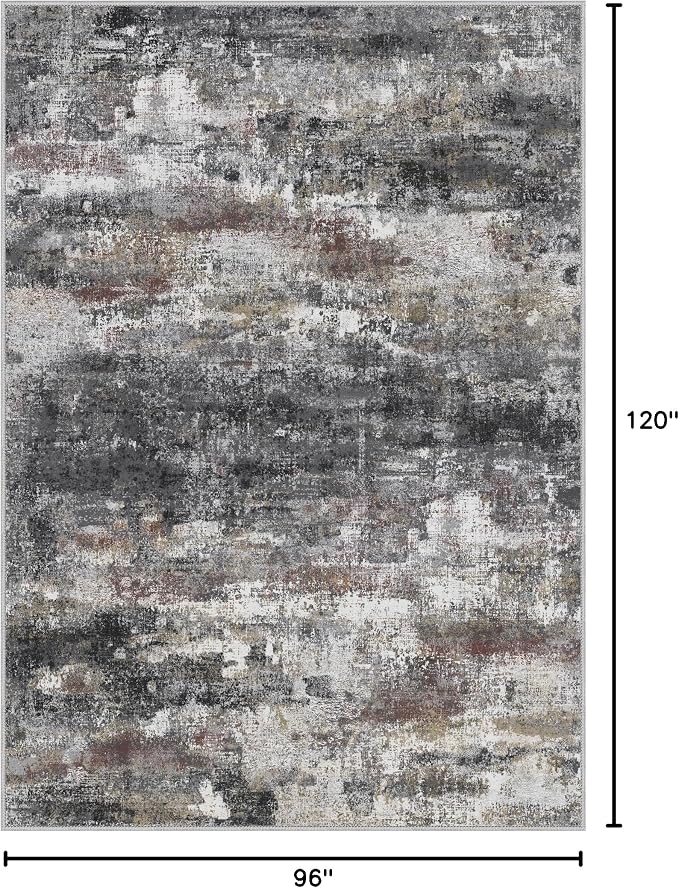 Area Rugs 8x10 for Living Room Bedroom, Modern Abstract Machine Washable Soft - Image 2