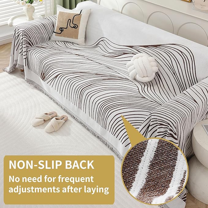 Non Slip Sofa Covers Couch Covers for 3 Cushion Couch Sofa Pet Friendly Washable Couch Covers for Sofa, Soft Thick Sectional Couch Covers L Shape Furniture Protector for Kids, Dogs 71" X118"