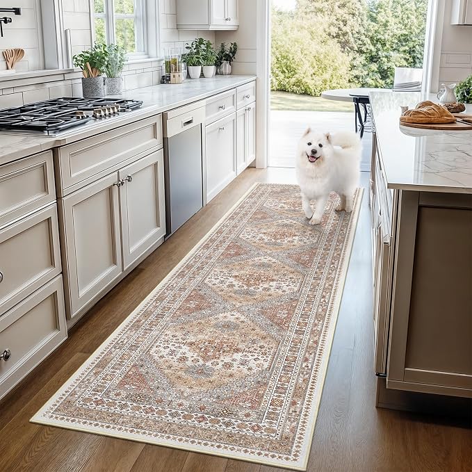 Kitchen Runner Rug Non Slip Washable 2.5x8, Soft Low Pile Entryway Rug Runners - Image 9