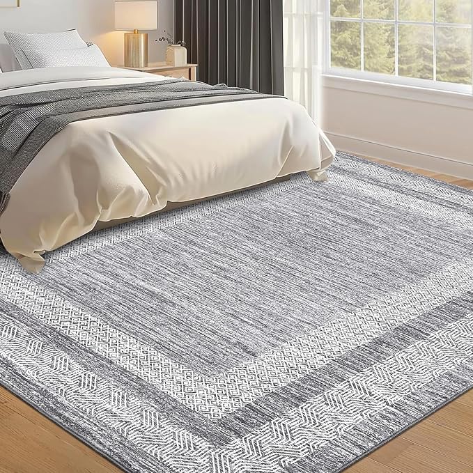 GarveeHome Modern 3x5 Neutral Area Rug Washable Non-Slip Low-Pile Indoor Rugs - Image 2