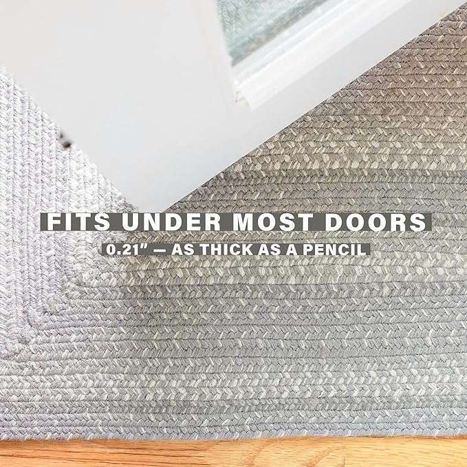 Homespice Grey Cloud Jute Braided Area Rugs, 8x10' Rectangle - Grey, Warm Farmhouse Decor, Perfect for Living Rooms, Dining Areas and Bedrooms - Pet Friendly and Easy to Clean
