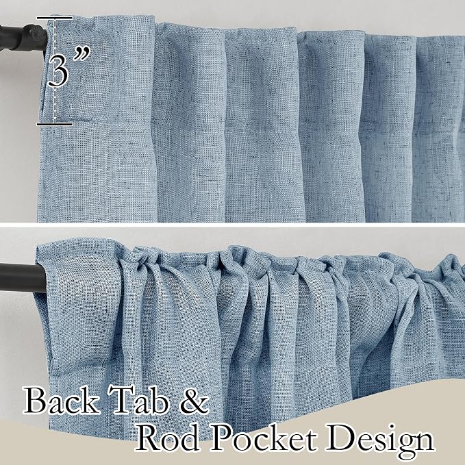 RYB HOME Linen Texture Curtains - Image 2