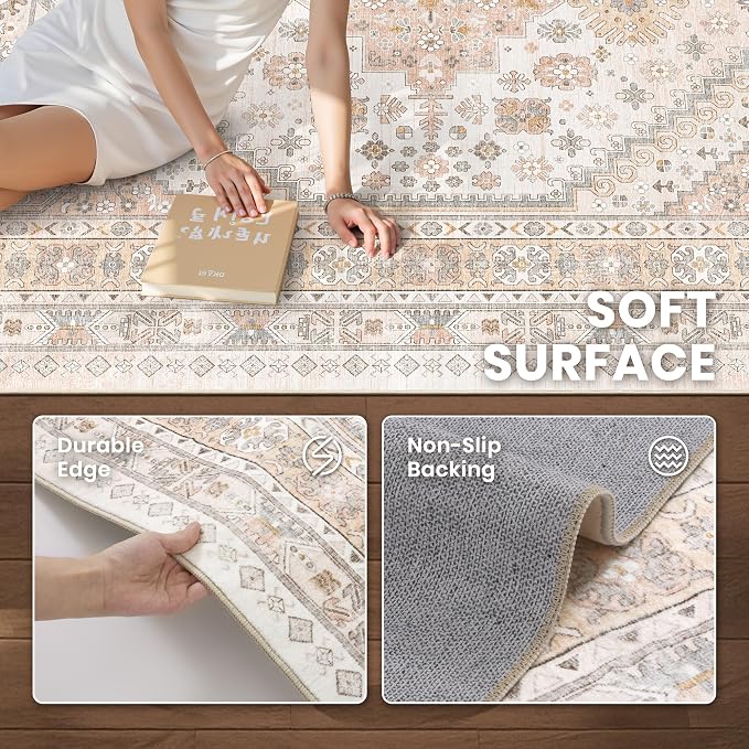 zesthome 6x9 Area Rug, Super Soft Washable Rugs - Image 6