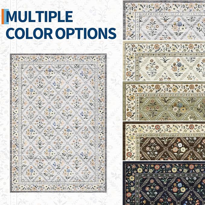 GarveeHome Living Room Rug 5x7 Rug Machine Washable Stain Resistant Area Rug - Image 8