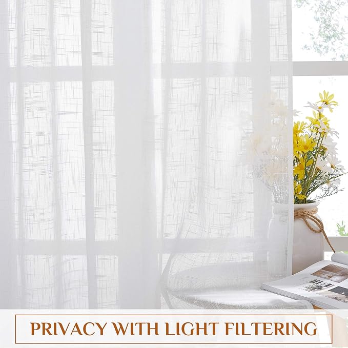 NICETOWN White Curtains 84 inches Long - Image 5