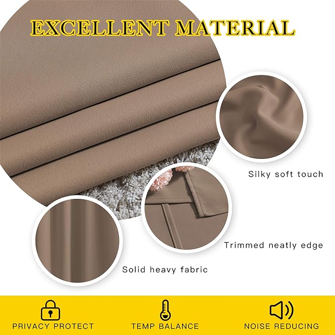 NICETOWN Room Darkening Curtain Panels - Image 4